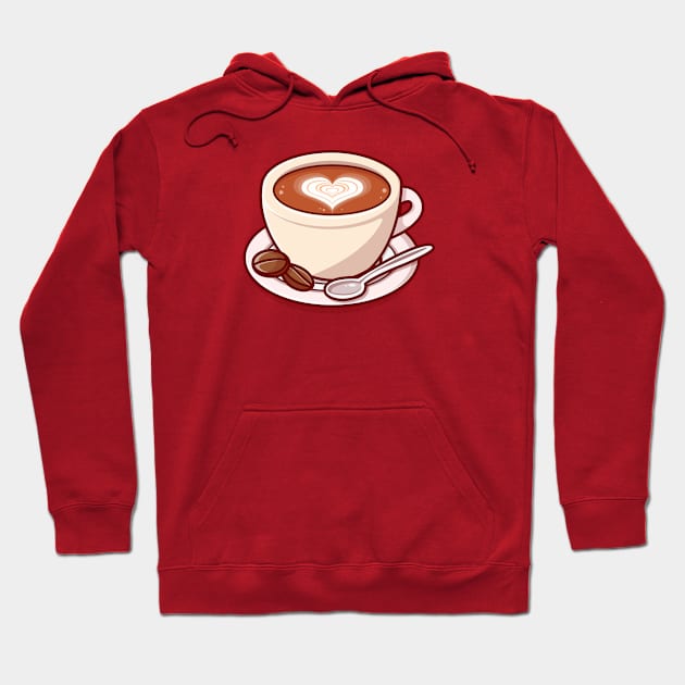 Coffee Time Cartoon Vector Icon Illustration Hoodie by Catalyst Labs